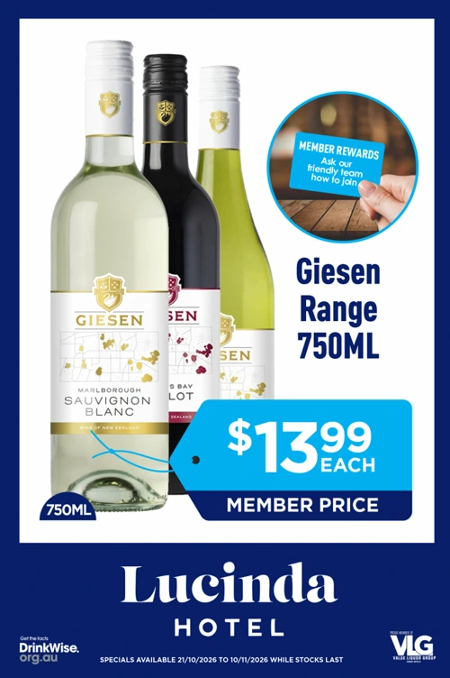 Lucinda Hotel bottleshop special 5